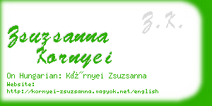 zsuzsanna kornyei business card